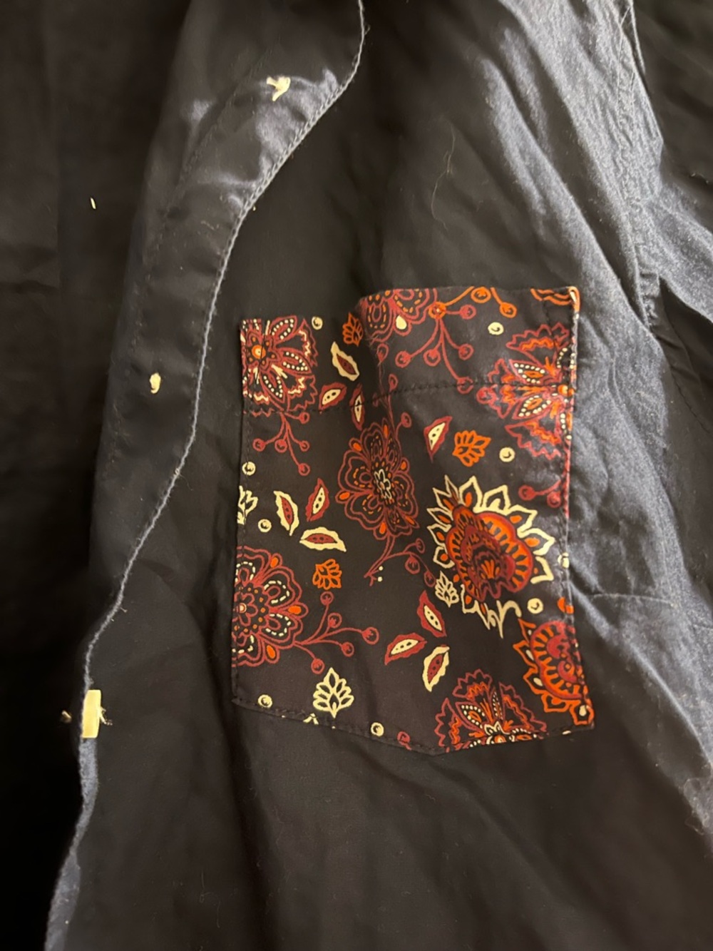 Tommy Hilfiger Navy Cotton Jacket with Logo Detail